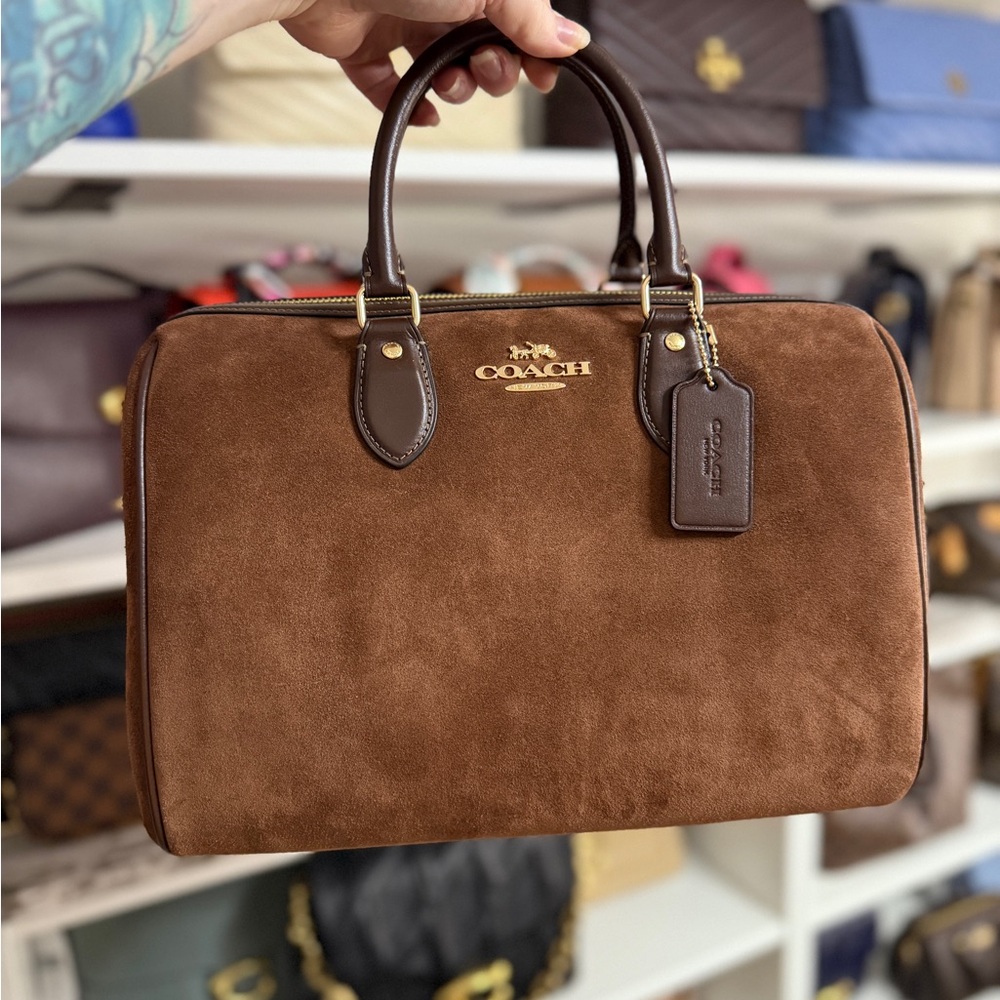 Coach Large Rowan Suede
